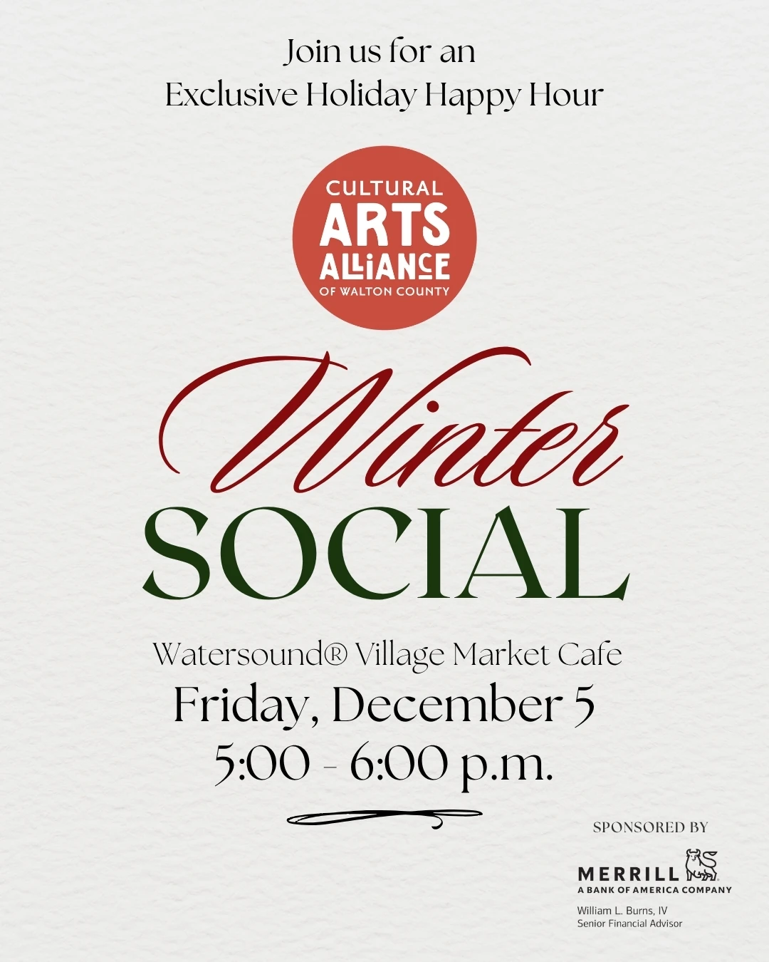 Art Bazaar, Winter Social & First Friday Concert Series event Art Bazaar, Winter Social & First Friday Concert Series